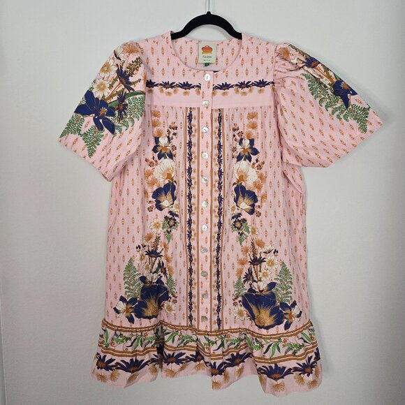 NWOT FARM RIO Dream Garden Pink Mini Dress Size Large - Picture 6 of 10
